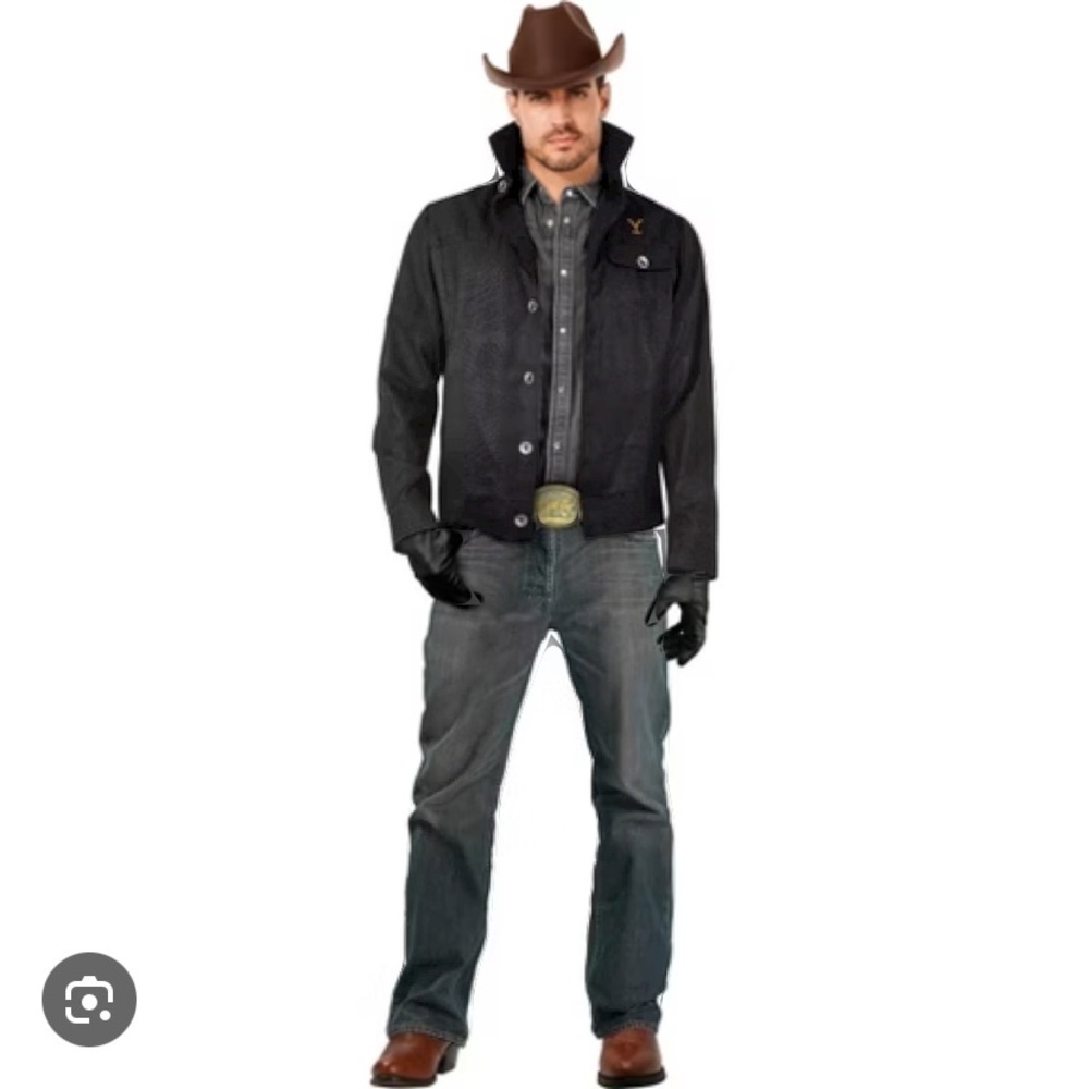 Yellowstone Rip Wheeler Adult Costume Medium NEW Hat Jacket Gloves Halloween